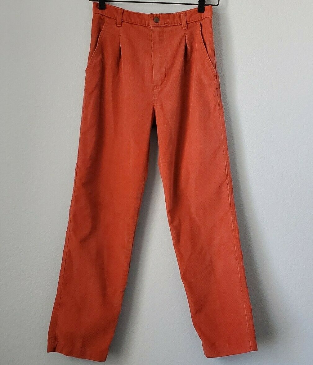Vintage Corduroy Sears Roebuck & Co. Pants 14 Girls Orange Hi-rise Straight!