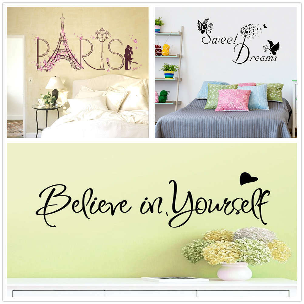 Quote Letters Removable Wall Sticker Art Vinyl Decal Mural Home Bedroom Decor
