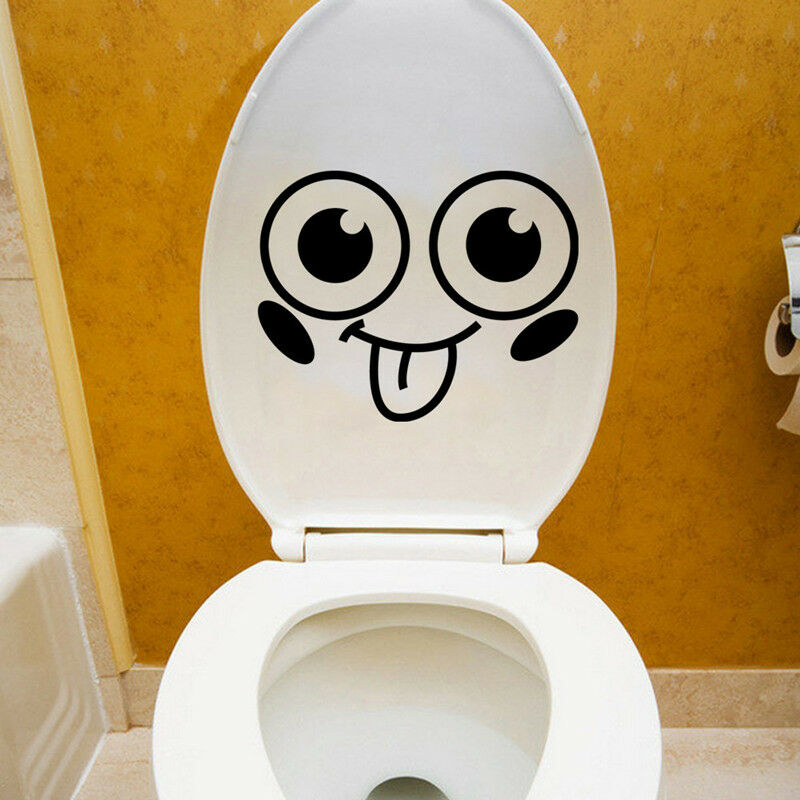 Qt-0091 Cartoon Smile Toilet Stickers Wallpapers All-match Style Art Waterproof